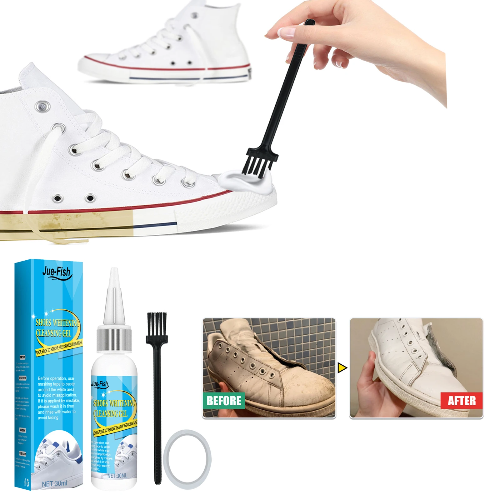 Sneaker Care Spray - هلام تنظيف الأحذية البيضاء ، مزيل